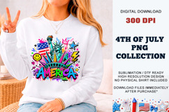 America Graffiti Liberty PNG | Colorful Patriotic DTF Product Image 12