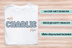 Baby Boy Alphabet PNG Clip Art, baby boy letters doodle Product Image 6
