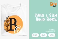 Seren &amp; Stem Boho Floral Monogram Product Image 1