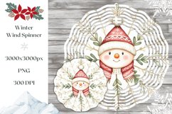 Watercolor Snowman Wind Spinner Print, Snowman Spinner Product Image 1