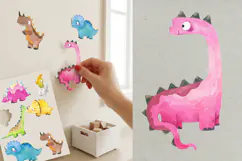 Watercolor Dinosaur Clipart PNG Product Image 4