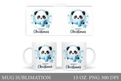 Christmas Panda Mug Design. Christmas Mug Sublimation Product Image 1