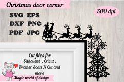 Christmas Santa and deer card svg, xmas Papercut Card Product Image 2