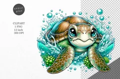 Turtle clipart, Animals clipart, Sea clipart Product Image 1