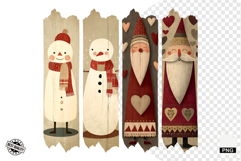 Wooden Christmas Brushstrokes Clipart Product Image 1