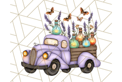 Halloween Cottagecore Truck PNG Clipart, Fall Style Clip Art Product Image 4