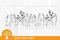 Can glass, Wildflowers svg, flowers, Floral Seamless Product Image 2