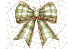 Muted Cozy Christmas Bows PNG Clipart, Winter Holiday Png Product Image 4