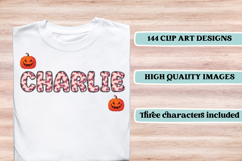 Halloween Alphabet png clipart, halloween letters doodle Product Image 6