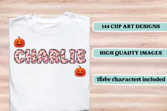 Halloween Alphabet png clipart, halloween letters doodle Product Image 6