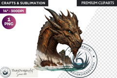 Fantasy Dragon Clipart, dragon PNG, Fantasy PNG Product Image 1