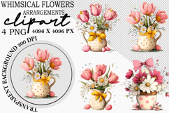 Whimsical Flowers Clipart Product Image 1