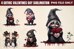 Gothic Valentines Day Sublimation PNG Product Image 1