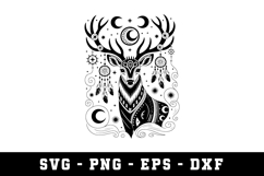 Black Magic Deer SVG Design | SVG Cut files | Cricut Product Image 1