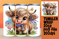 SLEEK 20oz Tumbler Design , Cute Cow Product Image 1