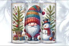 4 Gnome &amp; Snowman ChristmasTumbler Wrap 20 oz Product Image 3