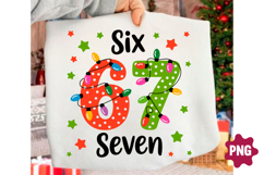 Christmas Six Seven Png, Funny 6 7 Png, Product Image 1