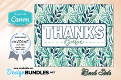 005 - Tosca Leaves &amp; Flower Pattern Two-Sided Thank You Card Product Image 4