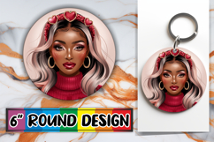 Sweet Coaster Designs for Cars PNG, Afro Girl Product Image 1