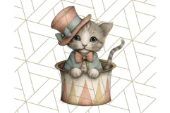 Vintage Carnival Animals Clipart PNG, Retro Circus Elements Product Image 4