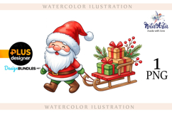 Watercolor Christmas gnomes, Christmas Gnomes Product Image 1