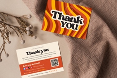 Retro Thank You Card Template Canva Editable Vintage Product Image 2