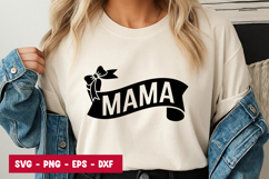 Mama Ribbon Typography SVG PNG Product Image 1