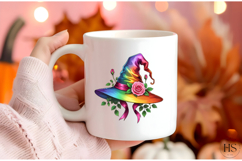 Watercolor Rainbow Witch Hat Clipart | Pride Halloween Product Image 3