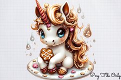 Christmas Unicorns Clipart PNG Product Image 1