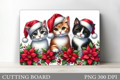 Christmas Cats Cutting Board. Christmas Cutting Board Design Product Image 1