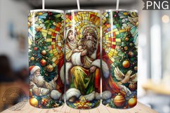 Watercolor Christmas Tumbler Wrap - High Quality 300 Dpi Product Image 1