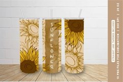 Sunflower Tumbler Wrap, Sunflower Skinny Tumbler Sublimation