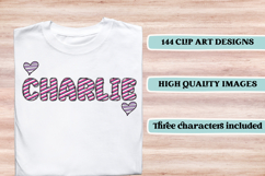 Valentine Alphabet Clip Art, valentines day letters doodle Product Image 6