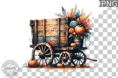 Fall Wagon Garden Sublimation - Fall Clipart PNG Design Product Image 1