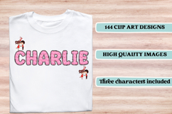 Valentine Alphabet Clip Art, valentines day letters doodle Product Image 6