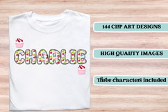 Valentine Alphabet Clip Art, valentines day letters doodle Product Image 6