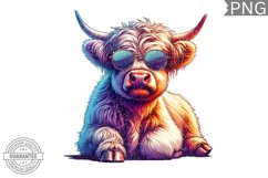 Retro Highland Cow Sublimation Bundle | Vintage Cow Design Product Image 9