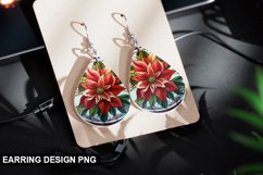 Stained Glass Christmas flowers Earring Design Product Image 1