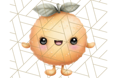 Fruit Doodles Clipart, Cute Cartoon Fruit PNG, Kawaii Food Product Image 4