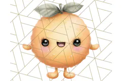 Fruit Doodles Clipart, Cute Cartoon Fruit PNG, Kawaii Food Product Image 4