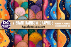 Vibrant Rainbow Graphics Backgrounds Bundle JPG Product Image 13