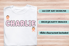 Baby Girl Alphabet, baby girl letters doodle, baby clipart Product Image 6