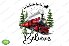 Believe North Pole Train Png, Christmas Png, Believe Png Product Image 8