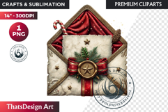 Traditional Christmas Clipart PNG, xmas sublimation, santa Product Image 1