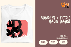 Sunroot &amp; Petals Boho Floral Monogram Product Image 1