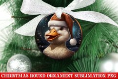 Christmas Round Ornament PNG | Santa | Sublimation | PNG Product Image 1