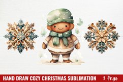 Hand Draw Cozy Christmas Sublimation, PNG Product Image 1