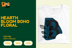 Hearth Bloom Boho Floral Monogram Product Image 1