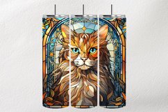 Cat Stained Glass Square Coaster - 04 Variations Product Image 2
