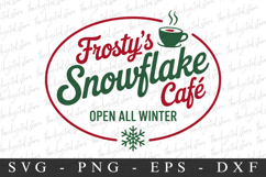 Forsty Snowfalke Cafe Svg | Christmas svg Product Image 1